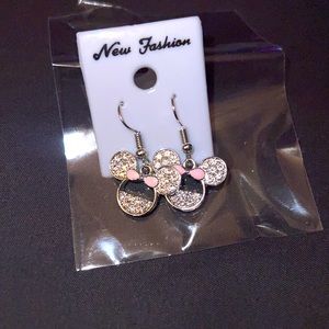 Silver mouse earrings